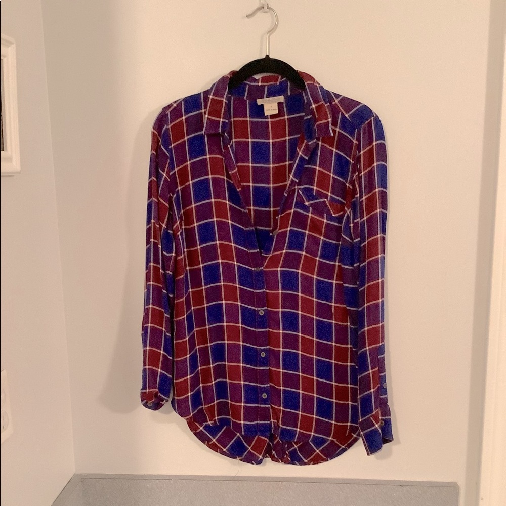 Ladies plaid flannel shirt by Lucky Brand